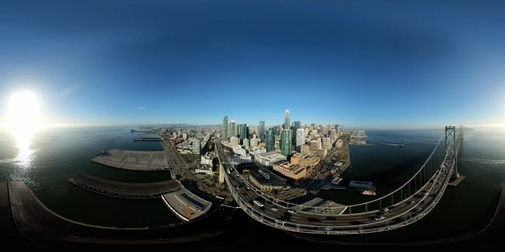 Drone view of San Francisco, CA